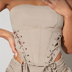 Chic Lace-Up Corset Top